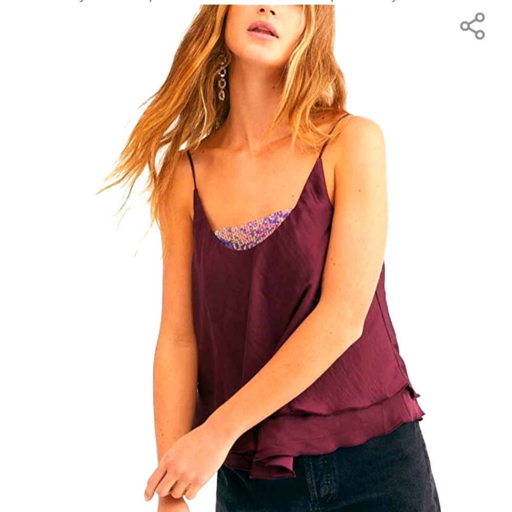 BNWT FREE PEOPLE TURN IT ON CAMI